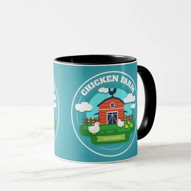 Taza Granja de pollo de tono Mug-Two (Anverso derecho)