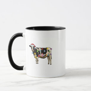 Taza Granja de Vacas de Navidad Amante Lindo Santa Fies