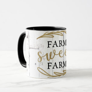 Taza Granja Dulce Granja Madera Blanca Granja Campestre