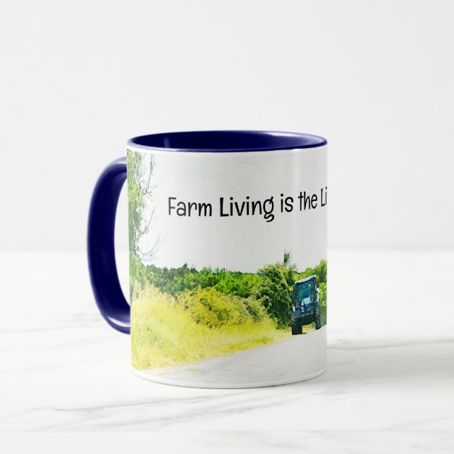 Taza Granja Tractor Art Farm Living Cup Mug (Anverso izquierdo)