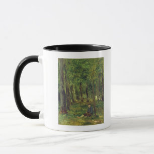 Taza Granjero joven que se sienta en el bosque, 1878