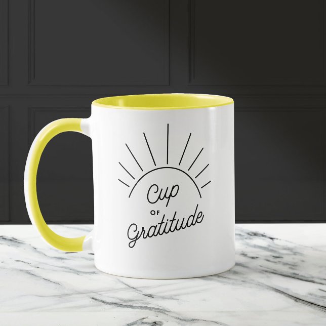 Taza Gratitud Sunshine moderno mensaje Personalizado (Subido por el creador)