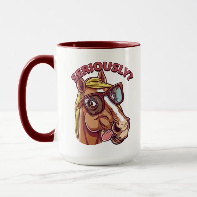 Taza Grave Guay Horse Mug - Café divertido y elegante (Izquierda)