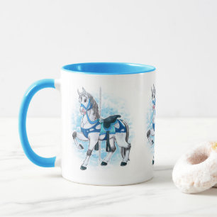 Taza Gray Carousel Horse Mug