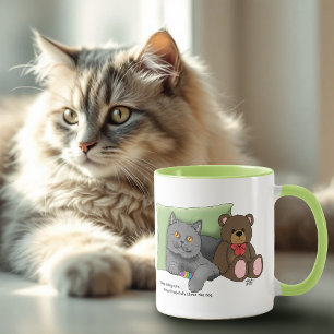 Taza Gray Cat Teddy Bear