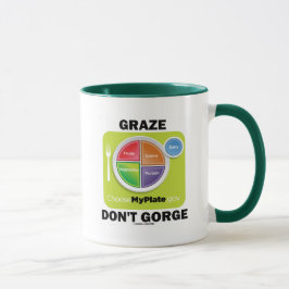 Taza Graze Don't Gorge (actitud de MyPlate Food Group)