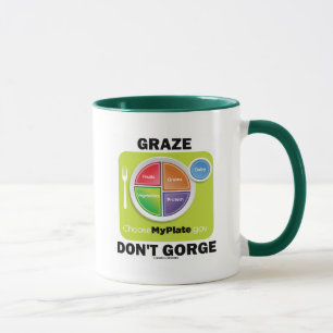 Taza Graze Don't Gorge (actitud de MyPlate Food Group)