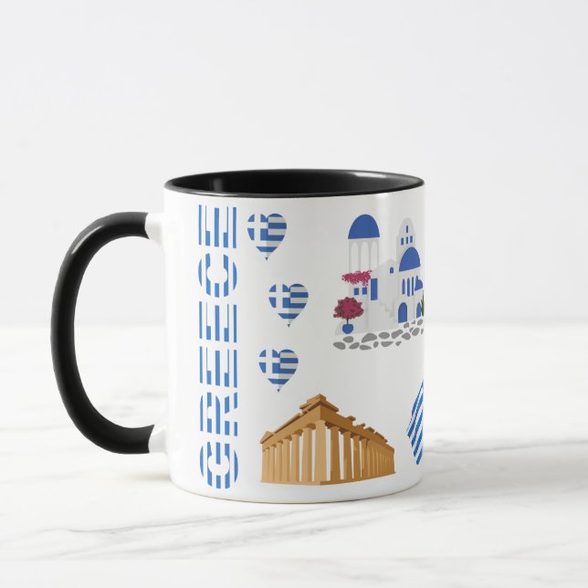 Taza Greece Coffee Cup, Perfect Gift for Travel mug (Izquierda)