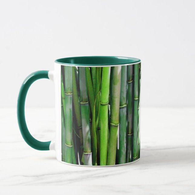 Taza Green Bamboo Stalks Nature Photography (Izquierda)