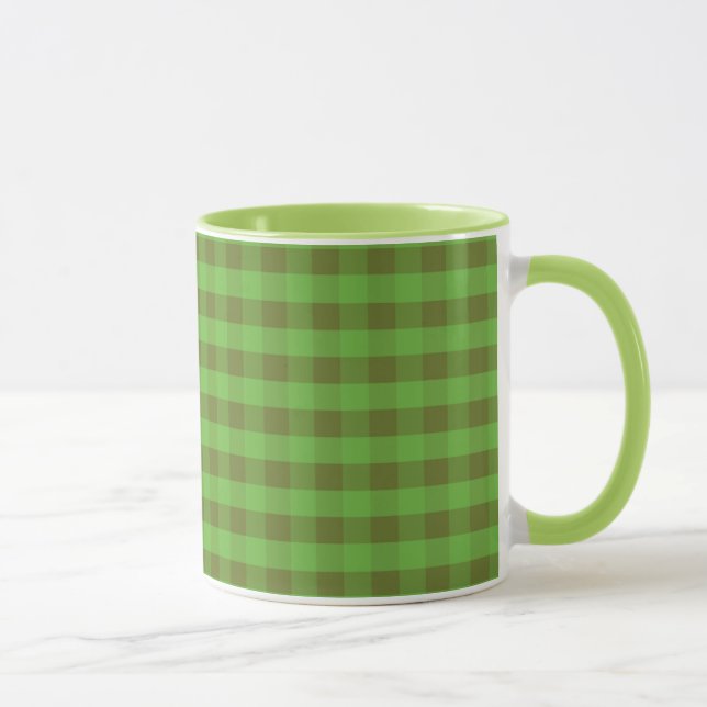 Taza Green Check Ringer Coffee Mug Mug estilo País (Derecha)