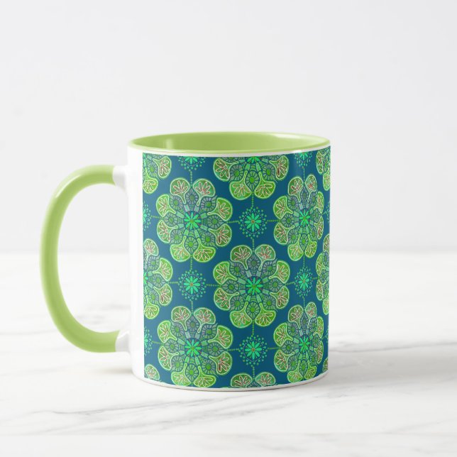 Taza Green Coffee Mug with tile Design (Izquierda)