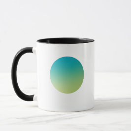 Taza Green Gradient Circle Vignette Abstract Design