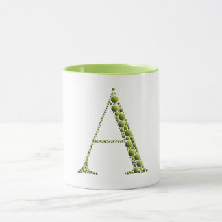 Taza Green Letter A Mug – Minimal Gradient MonogramGift