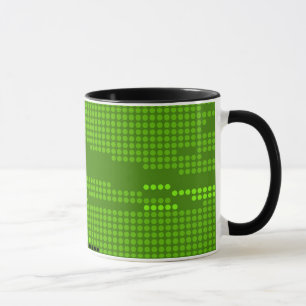 TAZA GREEN LIME NEON NEON RETRO PUNTOS ART