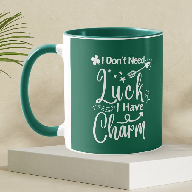 Taza Green Luck Four Leaf Clover St Patrick Day Funny (Subido por el creador)