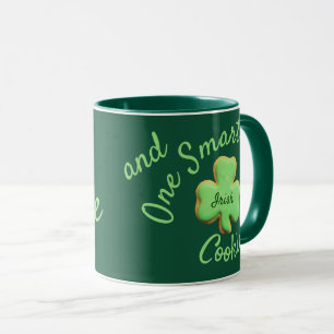 Taza Green shamrock irlandés, café irlandés, cookie