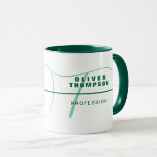 Taza Green Stylish Profession Mug con nombre