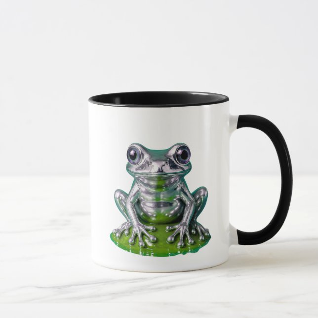 Taza grenouille chromée verte (Derecha)