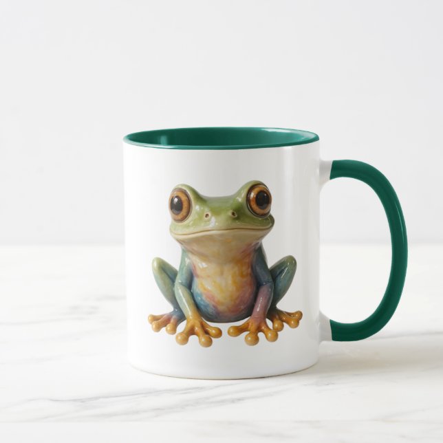 Taza Grenouille réaliste assise. Mug nature et apaisant (Derecha)