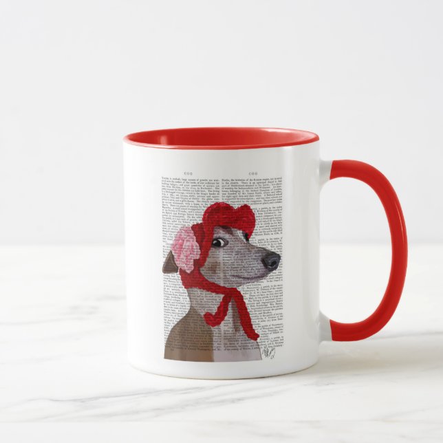 Taza Greyhound con el Gorra Red Wooly 2 (Derecha)