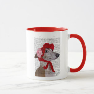 Taza Greyhound con Gorra rojo Wooly 2