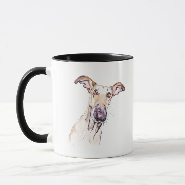 Taza Greyhound – Taza de café para mamá perruna (Izquierda)