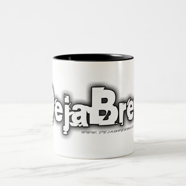Taza Greyscale del logotipo de DejaBrew (Centro)