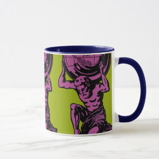 Taza griega del atlas de dios