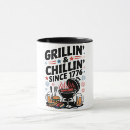 Taza "Grillín' y chillón' desde la barbacoa de 1776"