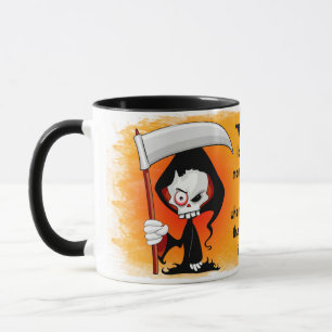 Taza Grim Reaper Creepy Funny Personalizado