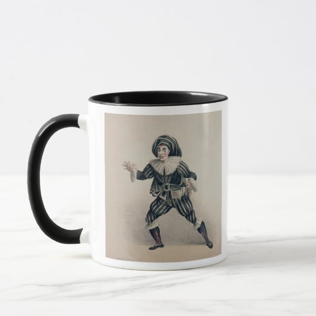 Taza Grimaldi como Scaramouche, del dell'Ar de Commedia (Izquierda)