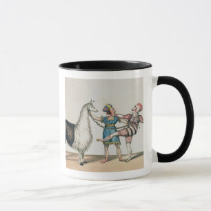 Taza Grimaldi y la alpaca, en la pantomima popular