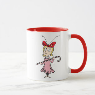 Taza Grinch Cindy-Lou Who - Sosteniendo Bastón de Car