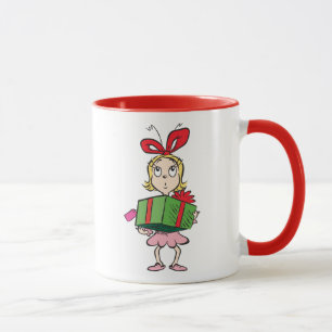 Taza Grinch   Cindy-Lou Who - Sosteniendo Regalo