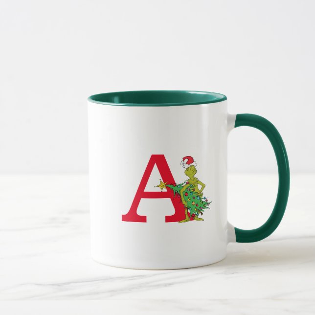 Taza Grinch clásico | Monograma A travieso (Derecha)