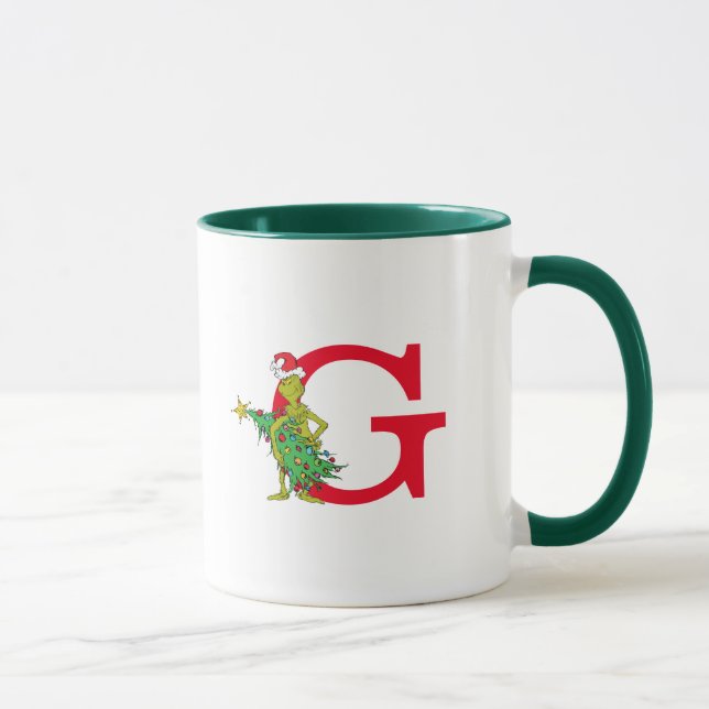 Taza Grinch clásico | Monograma travieso G (Derecha)