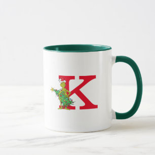 Taza Grinch clásico   Monograma travieso K