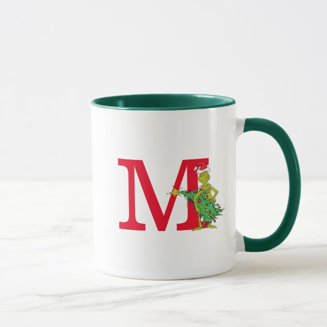 Taza Grinch clásico | Monograma travieso M (Derecha)