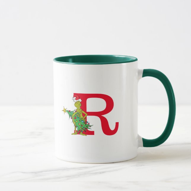Taza Grinch clásico | Monograma travieso R (Derecha)