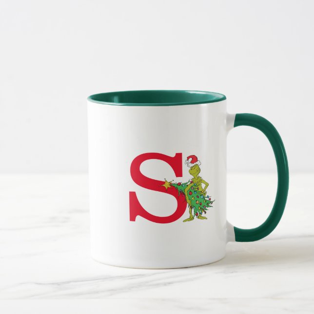 Taza Grinch clásico | Monograma travieso S (Derecha)