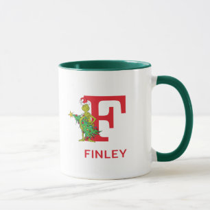 Taza Grinch Clásico   Nombre Travieso y Monograma F