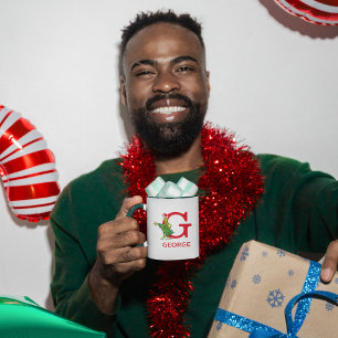 Taza Grinch Clásico Nombre Travieso y Monograma G