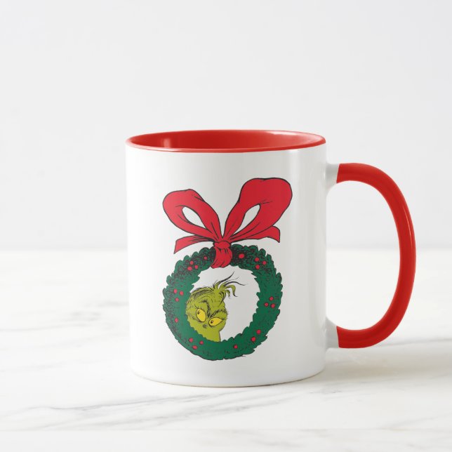 Taza Grinch clásico | Wreath Navidades (Derecha)