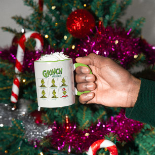 Taza Grinch Gráfico de estados de ánimo Edición Navid