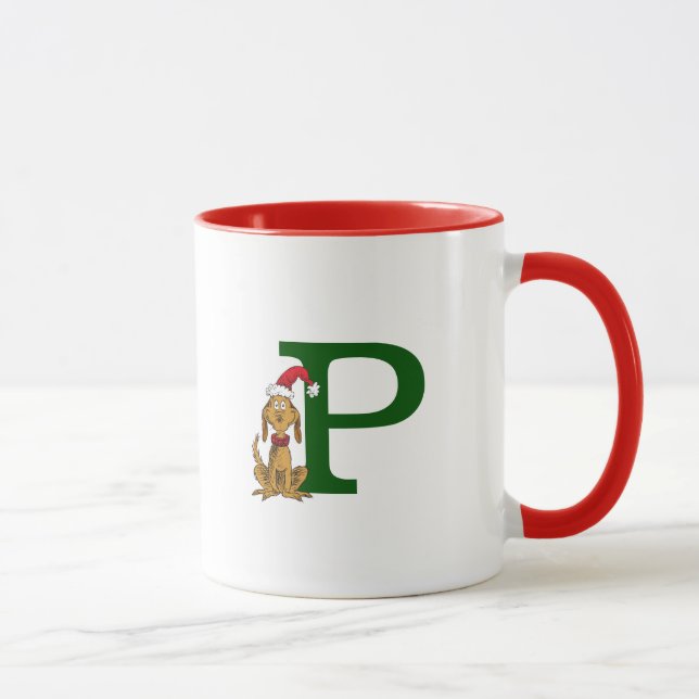 Taza Grinch Max clásico | Monograma P (Derecha)