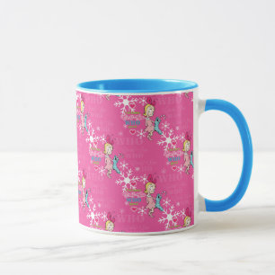 Taza Grinch   Patrón festivo rosa de Cindy-Lou Who