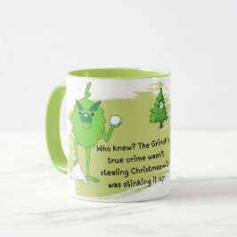 Taza Grinch Vibes Coffee Mug - Sips Perfectamente Jugad
