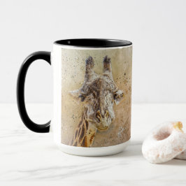 Taza Grinning Giraffe Photography Moderno acuarela