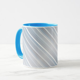 Taza Gris de rayas estilizadas