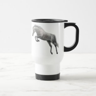Taza gris de salto del viaje del caballo